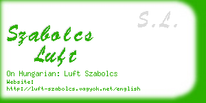 szabolcs luft business card